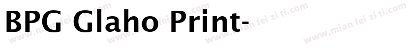 BPG Glaho Print字体转换